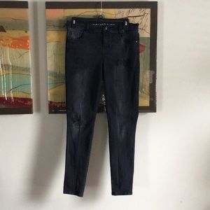 🌺💕Black Destroyed Patched Faded Skinny Jeans💕🌺